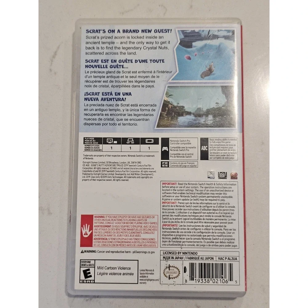 Ice Age: Scrat's Nutty Adventure Videogame - Nintendo Switch / Switch 2 Game